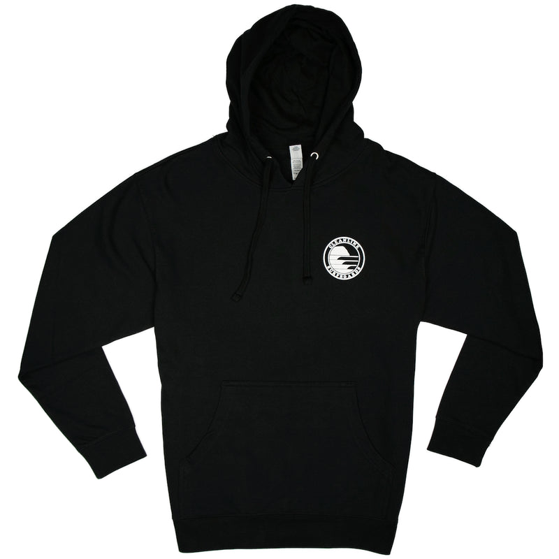 Load image into Gallery viewer, Cleanline Silhouette Circle Pullover Hoodie - Black
