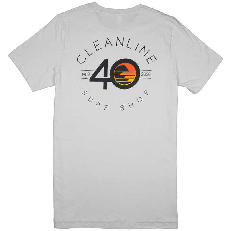 Load image into Gallery viewer, Cleanline #40 T-Shirt - Silver - back
