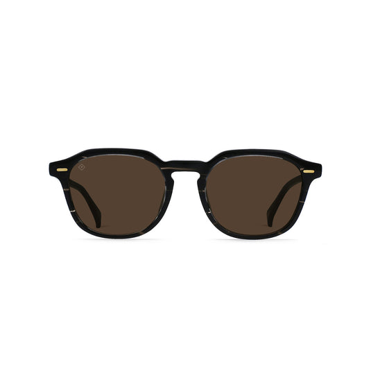 RAEN Clyve Polarized Sunglasses - Licorice/Vibrant Brown