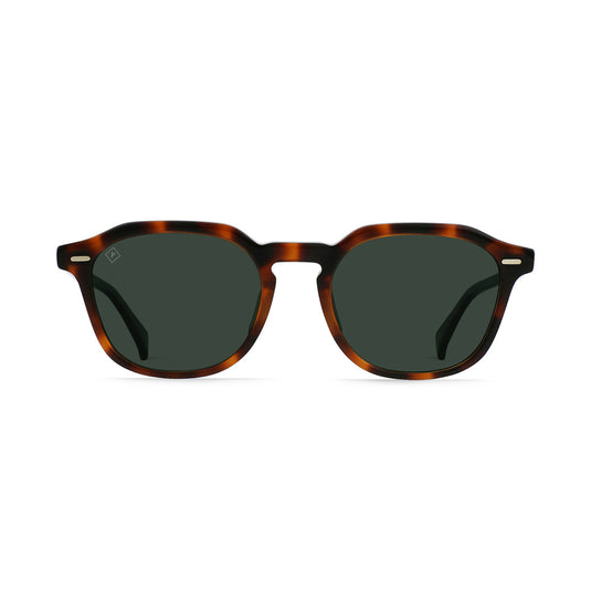 RAEN Clyve Polarized Sunglasses - Espresso Tort/Green