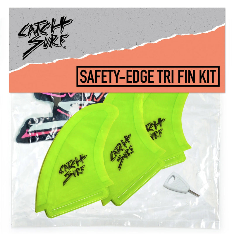 Load image into Gallery viewer, Catch Surf Safety Edge Tri Fin Set - Lime
