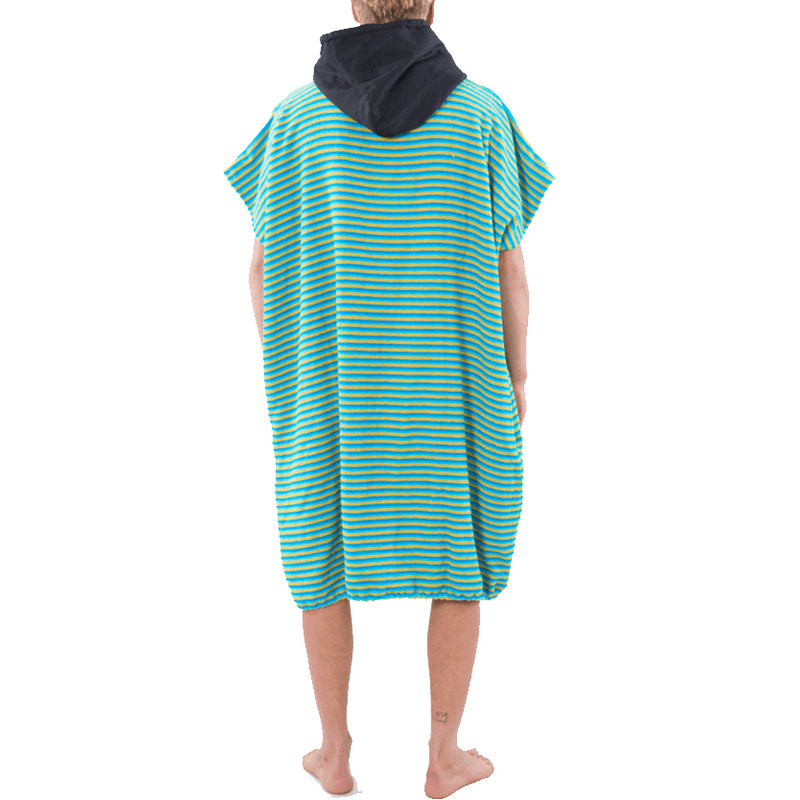 Load image into Gallery viewer, Surf Sock Hooded Towel Changing Poncho - Blue
