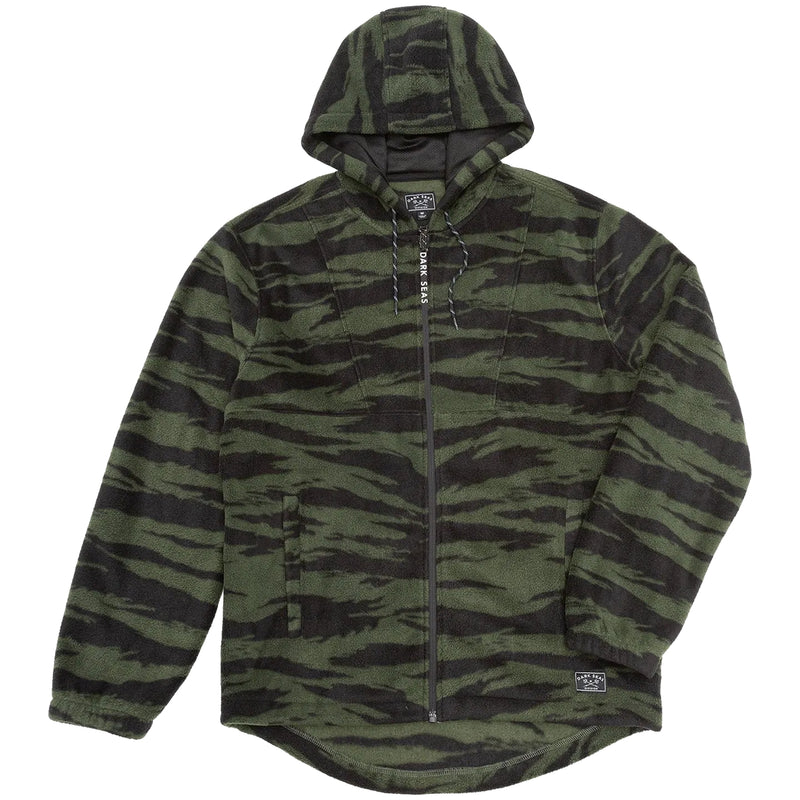 Load image into Gallery viewer, Dark Seas Shoals Hooded Fleece Zip Jacket
