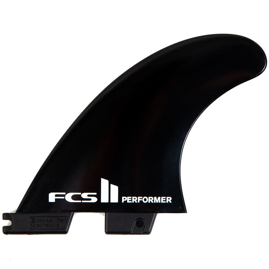 FCS II Performer GF Quad Rear Fin Set - Medium - Black