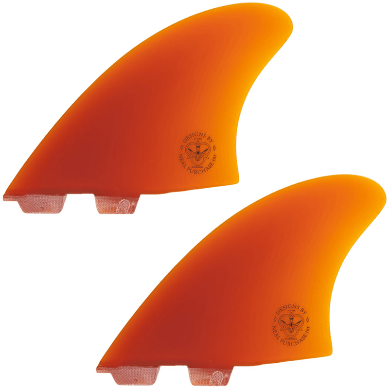 Load image into Gallery viewer, Flying Diamonds NPJ Keel FCS II Compatible Twin Fin Set
