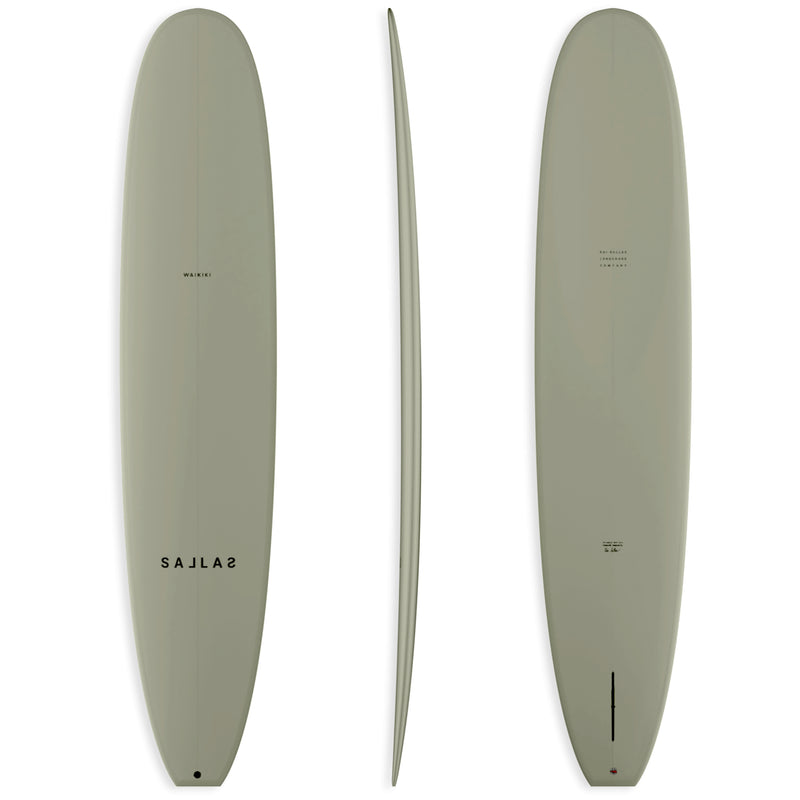 Load image into Gallery viewer, Kai Sallas Waikiki Thunderbolt Silver Surfboard
