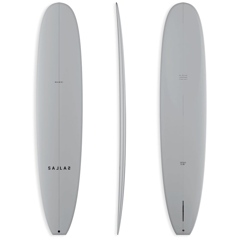 Load image into Gallery viewer, Kai Sallas Waikiki Thunderbolt Silver Surfboard
