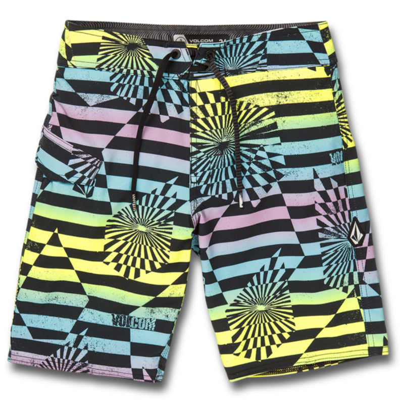 Load image into Gallery viewer, Volcom Youth Mod-Tech Stone Stripe 16&quot; Boardshorts
