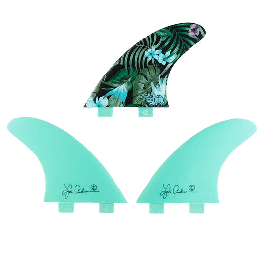 Captain Fin Co. Lisa Anderson FCS Compatible Tri-Fin Set - Seafoam Green