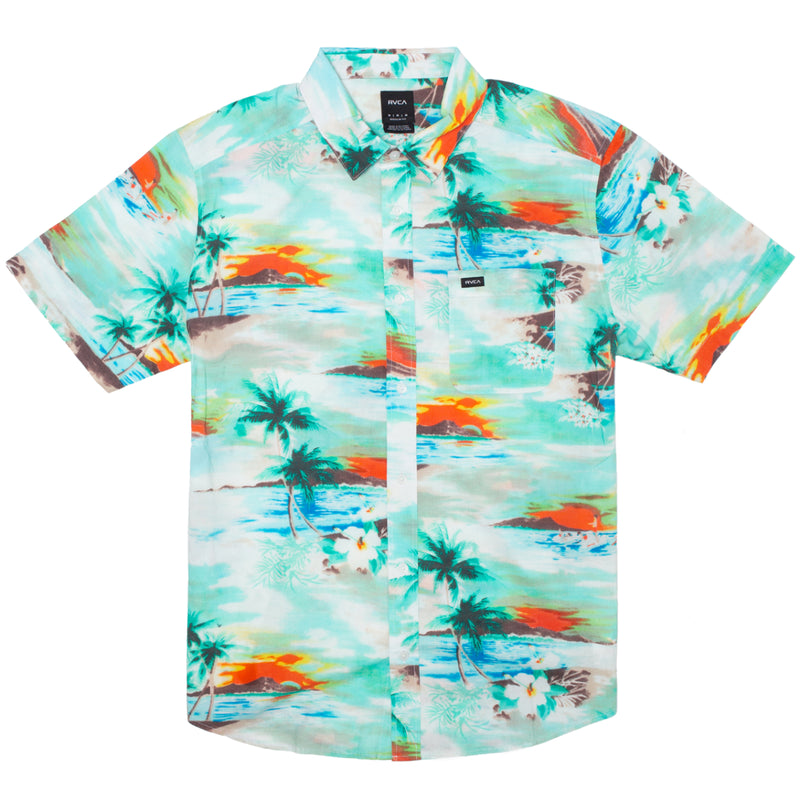 Load image into Gallery viewer, RVCA Paradiso Button Down Short Sleeve Shirt
