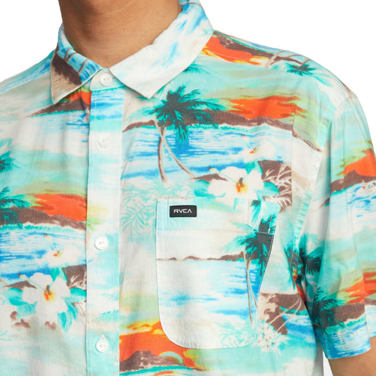 RVCA Paradiso Button Down Short Sleeve Shirt