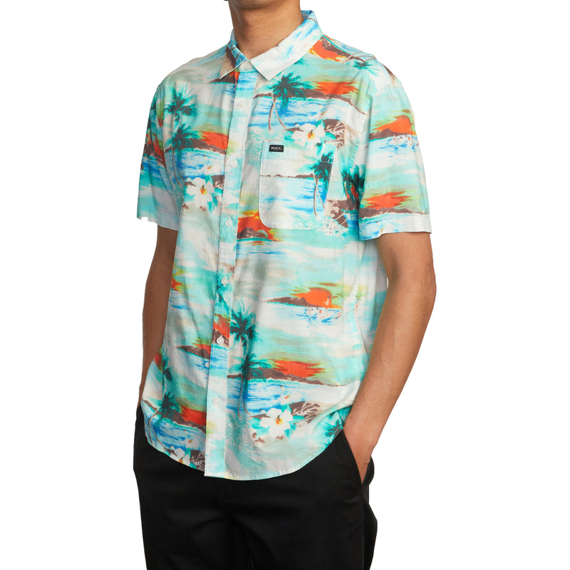 Load image into Gallery viewer, RVCA Paradiso Button Down Short Sleeve Shirt
