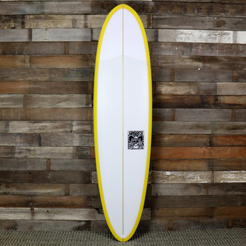 Load image into Gallery viewer, Murdey Checkered Egg 7&#39;4 x 21 ¾ x 2 ⅞ Surfboard - Gold
