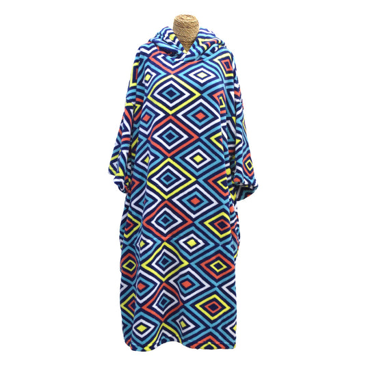 Block Surf Towel Robe Hooded Changing Poncho