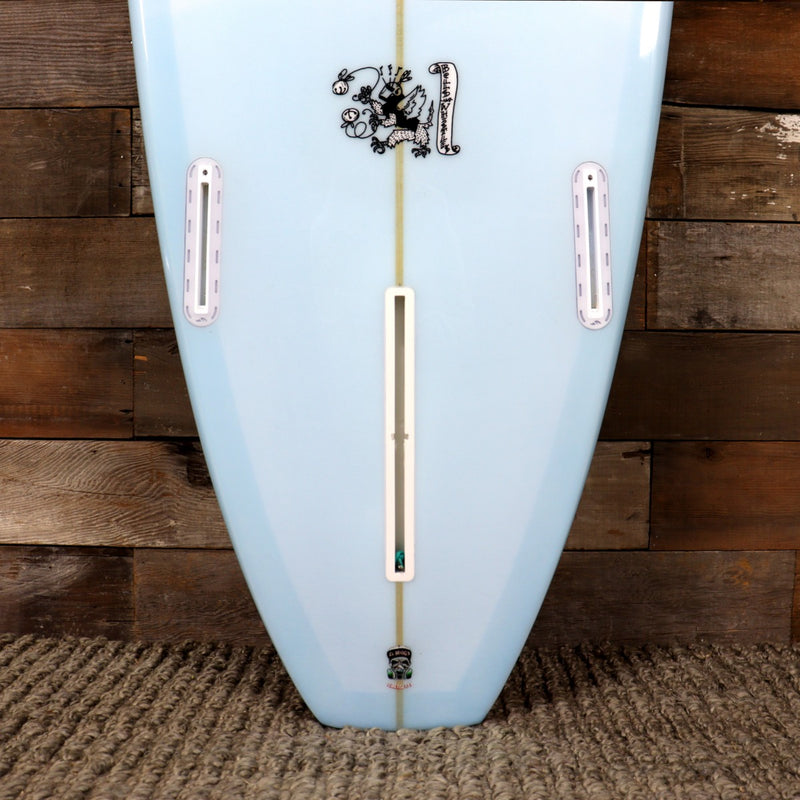 Load image into Gallery viewer, Murdey Bells &amp; Whistles 9&#39;6 x 23 ⅛ x 3 ⅛ Surfboard - Light Blue
