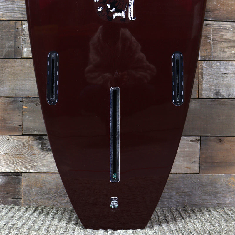 Load image into Gallery viewer, Murdey Bells &amp; Whistles 9&#39;6 x 23 ½ x 3 ⅛ Surfboard - Ron Burgundy Tint
