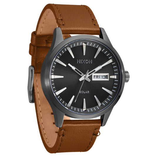 Sentry Leather Watch, All Black