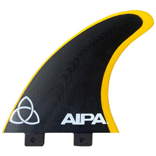 NVS Aipa Ahi Apex Series FCS Compatible Twin Fin Set - Black/Yellow