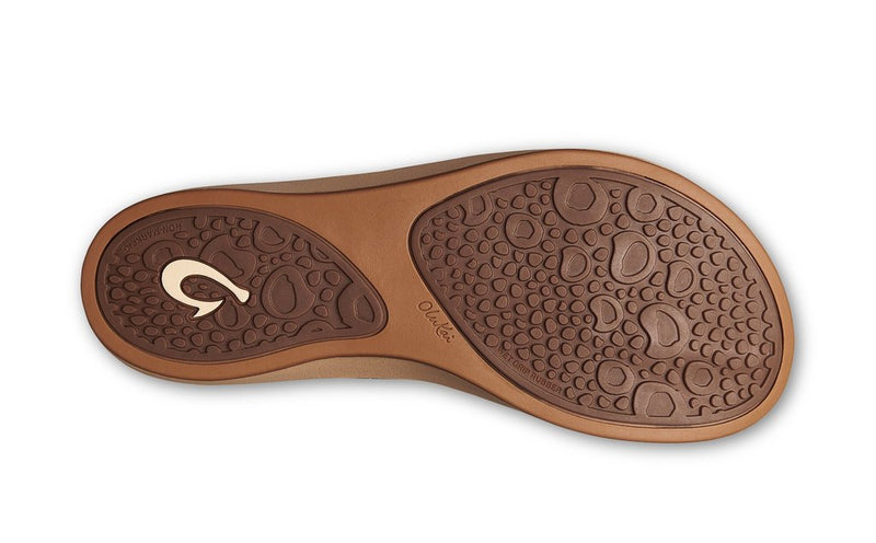 Load image into Gallery viewer, Olukai Women&#39;s Kaekae Ko&#39;o Sandals - Kona Coffee/Golden Sand - Sole
