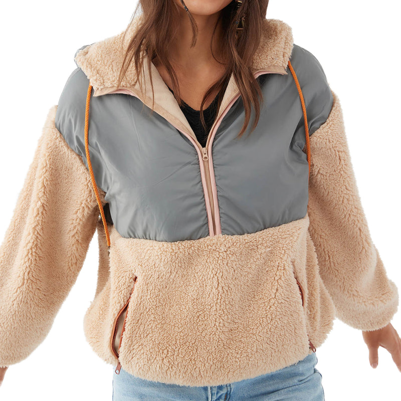 Load image into Gallery viewer, O&#39;Neill Women&#39;s Seren Supersherpa Hooded Half-Zip Pullover Jacket
