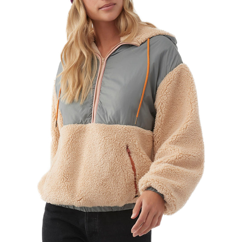 Load image into Gallery viewer, O&#39;Neill Women&#39;s Seren Supersherpa Hooded Half-Zip Pullover Jacket
