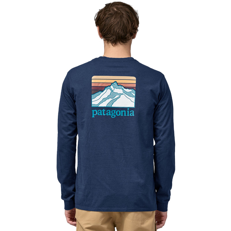 Load image into Gallery viewer, Patagonia Line Logo Ridge Long Sleeve Responsibili-Tee T-Shirt - Lagom Blue
