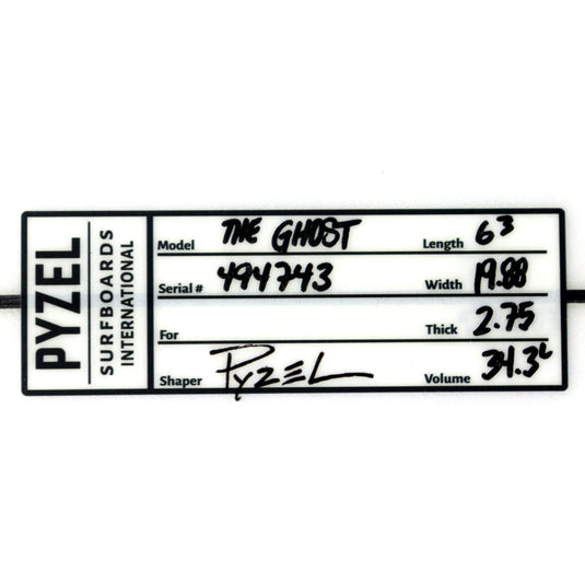 Pyzel The Ghost 6'3 x 19 ⅞ x 2 ¾ Surfboard