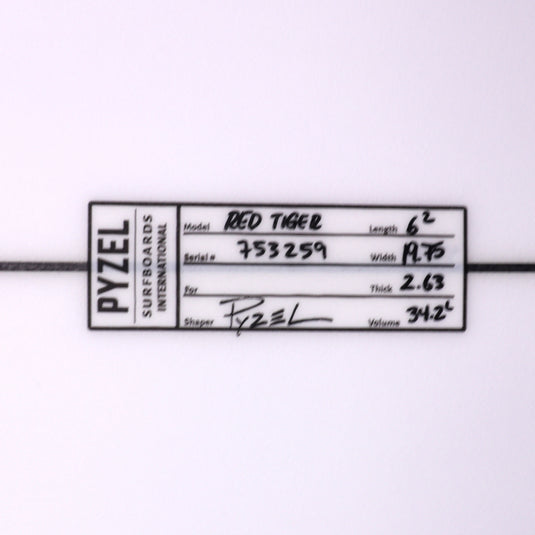 Pyzel Red Tiger 6'2 x 19 ¾ x 2 ⅝ Surfboard • DAMAGED