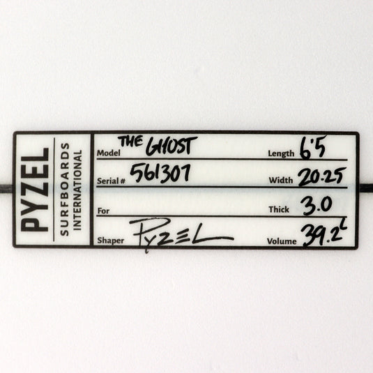 Pyzel The Ghost 6'5 x 20 ¼ x 3 Surfboard