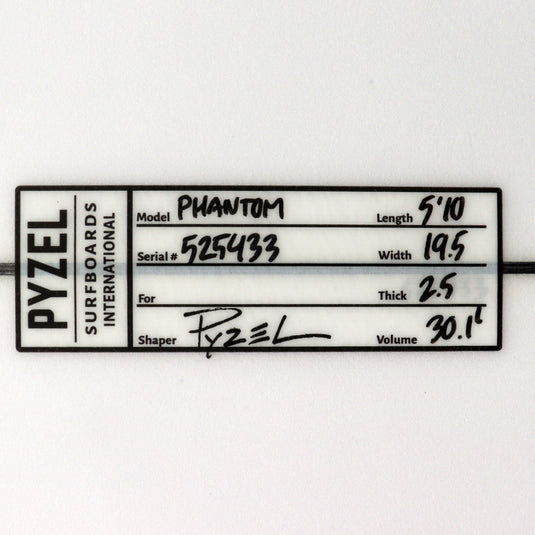 Pyzel Phantom 5'10 x 19 ½ x 2 ½ Surfboard