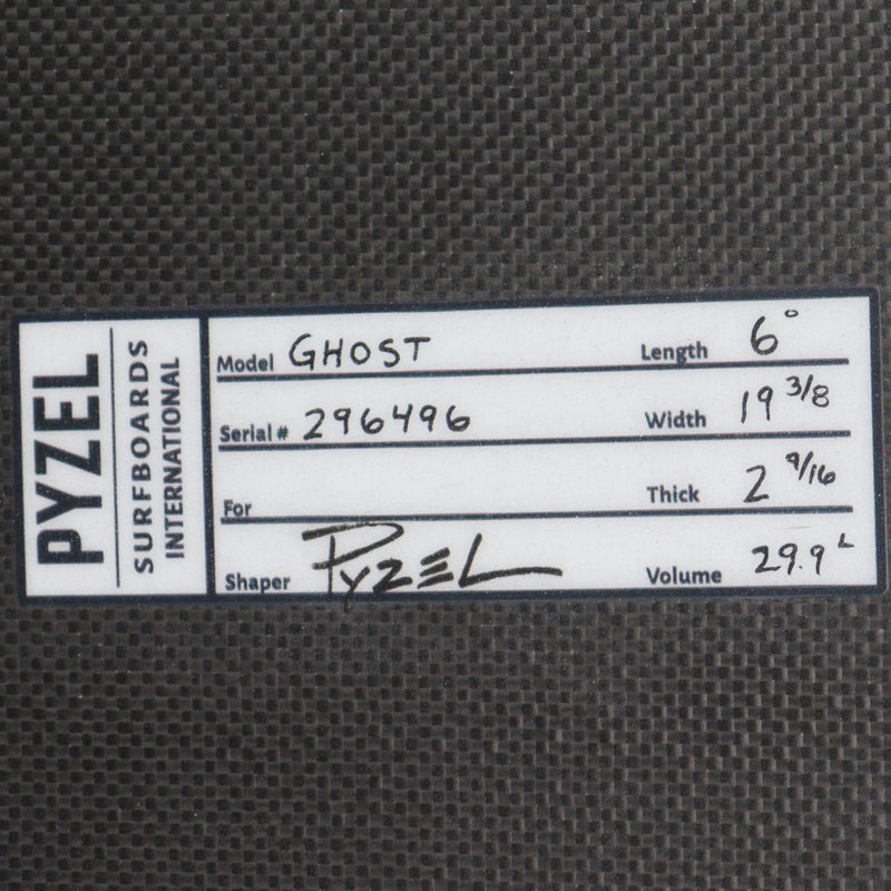 Load image into Gallery viewer, Pyzel The Ghost Dark Arts 6&#39;0 x 19 ⅜ x 2 9/16 Surfboard
