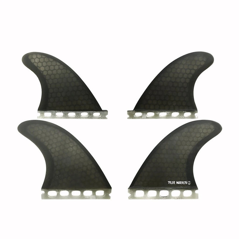 Load image into Gallery viewer, Captain Fin Co. Tyler Warren Futures Compatible Quad Fin Set - Black
