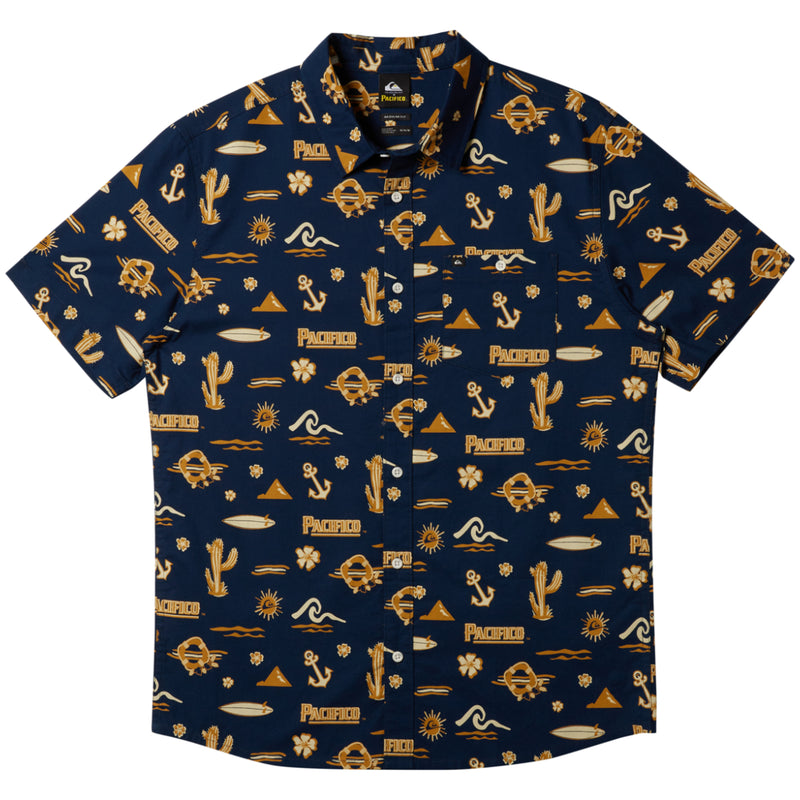 Load image into Gallery viewer, Quiksilver Pacifico Short Sleeve Button Up Shirt
