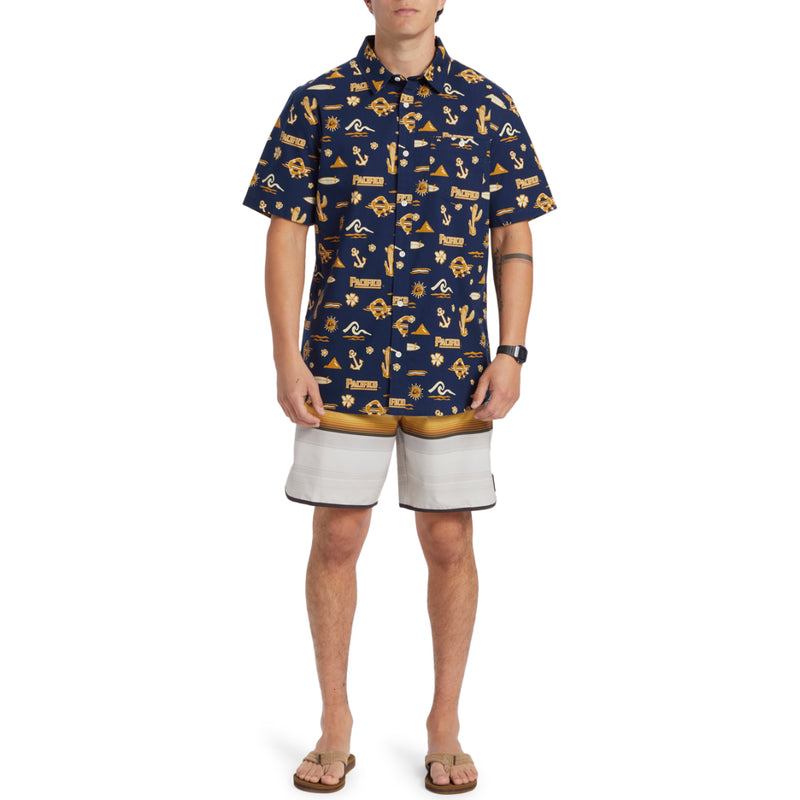 Load image into Gallery viewer, Quiksilver Pacifico Short Sleeve Button Up Shirt
