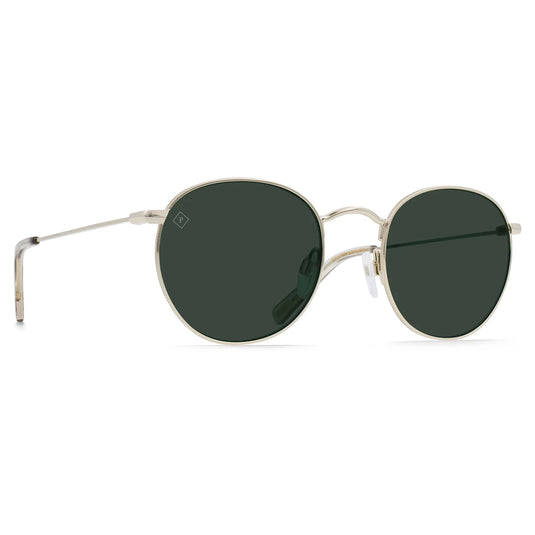 RAEN Benson Polarized Sunglasses - Shiny Gold/Haze/Green