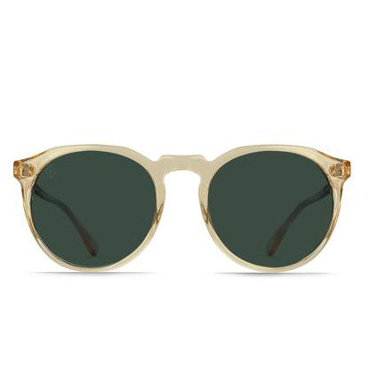 Load image into Gallery viewer, Raen Remmy Polarized Sunglasses - Champagne Crystal/Green - Front
