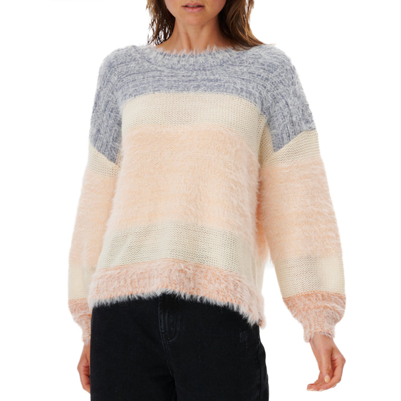 Load image into Gallery viewer, Rip Curl Women&#39;s Surf Treehouse Knit Crew Pullover Sweater
