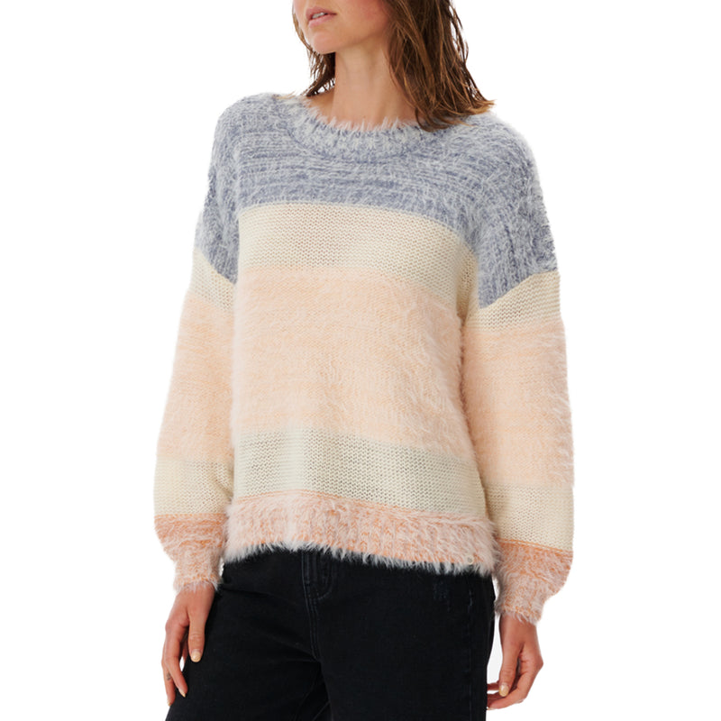 Load image into Gallery viewer, Rip Curl Women&#39;s Surf Treehouse Knit Crew Pullover Sweater
