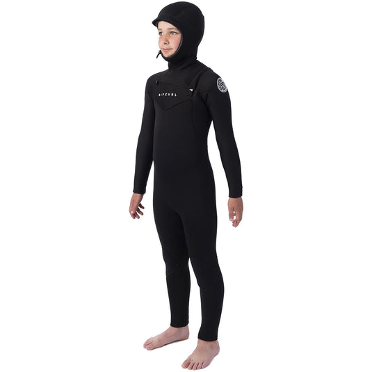 Rip Curl Youth Dawn Patrol 5/4 Hooded Chest Zip Wetsuit