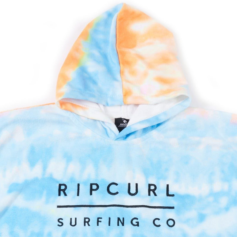 Load image into Gallery viewer, Rip Curl Youth Print Hooded Towel Changing Poncho - Blue/White
