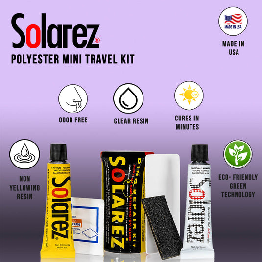 Solarez Polyester Mini Travel Ding Repair Kit