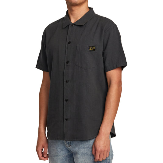 RVCA Day Shift Short Sleeve Button Down Shirt