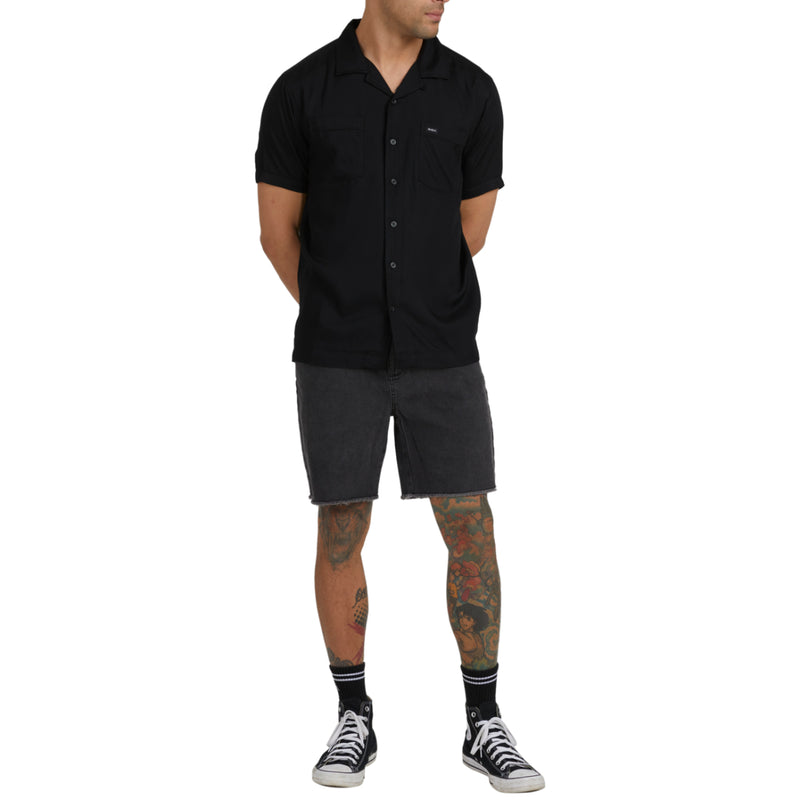 Load image into Gallery viewer, RVCA Neon Dragon Club Short Sleeve Button-Up Shirt
