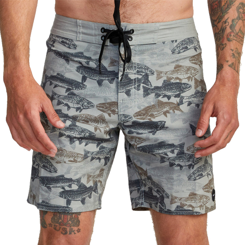 Load image into Gallery viewer, RVCA Ben Horton Fish Camo 18&quot; Boardshorts
