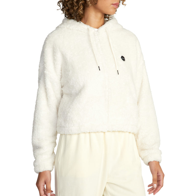 Load image into Gallery viewer, RVCA Women&#39;s Fuzzy Zip-Up Hoodie
