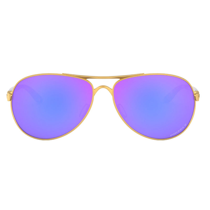 Load image into Gallery viewer, Oakley Women&#39;s Feedback Polarized Sunglasses - Satin Gold/Prizm Violet
