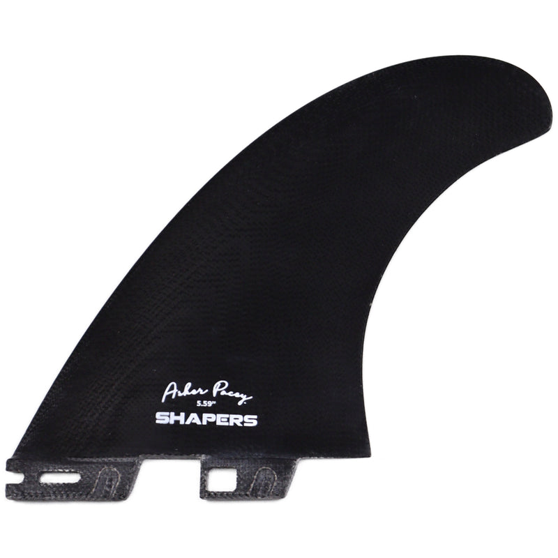 Load image into Gallery viewer, Shapers Asher Pacey FCS II Compatible Twin + 1 Fin Set - 5.59&quot;
