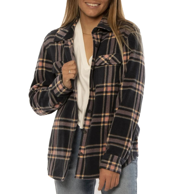 Load image into Gallery viewer, Sisstrevolution Women&#39;s Nights Button Down Flannel
