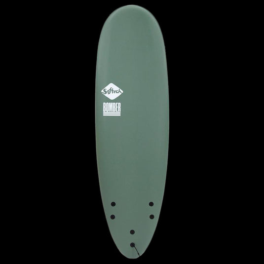 Softech Bomber 6'10 Soft Surfboard - Smoke Green/White - Deck