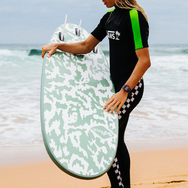 Load image into Gallery viewer, Softech Bomber 6&#39;4 x 21 x 3 Soft Surfboard - Smoke Green/White
